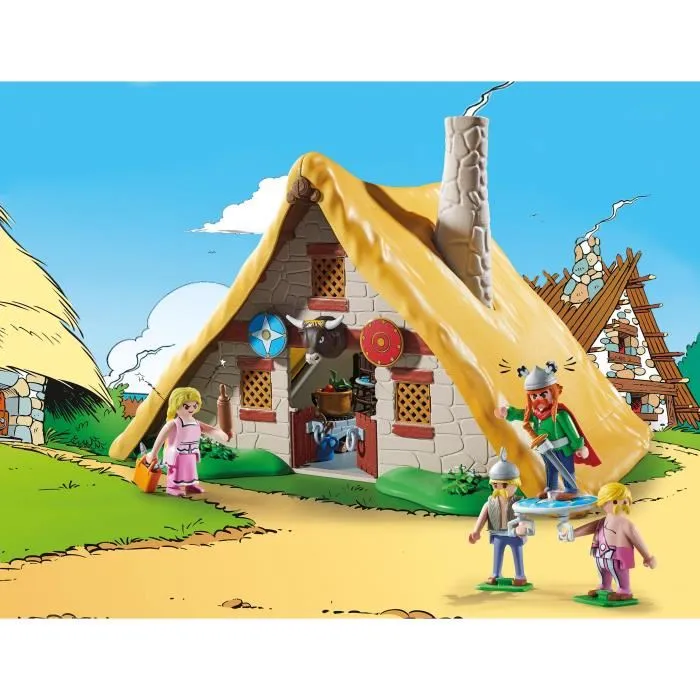 PLAYMOBIL 70932 - La hutte d'Abraracourcix, Set de construction Astérix, 110 pièces avec 4 personnages, Jouet à partir de 5 ans PLAYMOBIL 70932 - La hutte d'Abraracourcix, Set de construction Astérix, 110 pièces avec 4 personnages, Jouet à partir de 5 ans