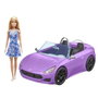Mattel - Poupée Barbie et sa voiture décapotable - Jeu en espagnol - À partir de 3 ans
