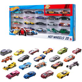 Hot Wheels - Pack de 20 Véhicules Miniatures - Collection Voitures de Course 1:64 - Réf. H7045 - Jouet pour Enfant dès 3 Ans
