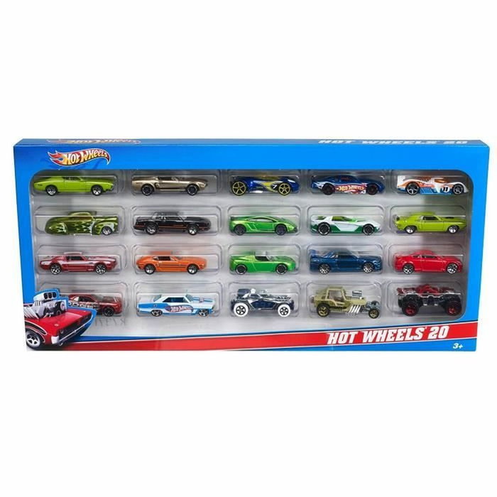 Hot Wheels Coffret de 20 Véhicules miniatures 1:64