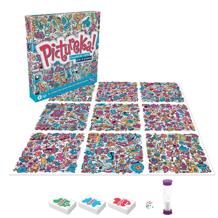 Hasbro Pictureka ! Jeu de société en espagnol, de recherche et d'observation avec cartes et missions, pour enfants à partir de 6 ans Hasbro Pictureka ! Jeu de société en espagnol, de recherche et d'observation avec cartes et missions, pour enfants à partir de 6 ans