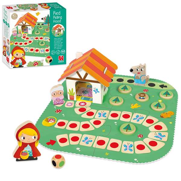 Goula Jeu de société Le Petit Chaperon Rouge en bois - Aide le Petit Chaperon Rouge à arriver chez sa grand-mère - Jouet d'éveil dès 2 ans - Instructions multilingues Goula Jeu de société Le Petit Chaperon Rouge en bois - Aide le Petit Chaperon Rouge à arriver chez sa grand-mère - Jouet d'éveil dès 2 ans - Instructions multilingues
