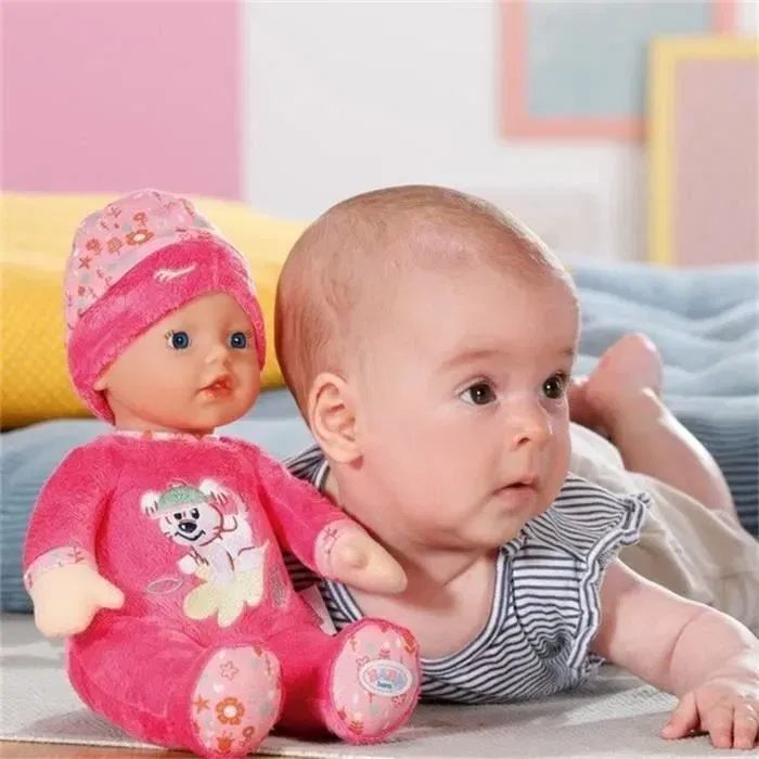 Baby Born Poupée Sleepy - Poupée douce avec hochet intégré, rose, 30 cm, pour enfants dès 3 ans