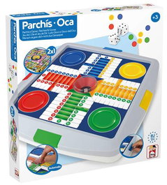 Chicos Jeu de dames automatique avec jeu de l'oie, 4 joueurs, 27x27x4 cm