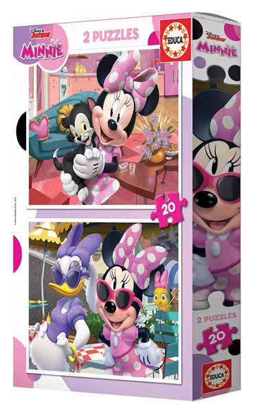 Educa Puzzle Minnie - 2 x 20 Pièces - Jeu de Puzzle pour Enfants de 3 à 5 Ans