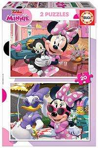 Educa Puzzle Minnie - 2 x 20 Pièces - Jeu de Puzzle pour Enfants de 3 à 5 Ans