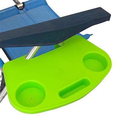 Soportes Plásticos - Table de chaise de plage pliable 23x37x4 cm - Modèles assortis (Azul, Pistacho) - Multilingue