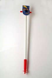 Soportes Plásticos - Pique avec manche intégral diamètre 25 mm longueur 95 cm - Modèles assortis (Rouge, Pistache, Bleu)