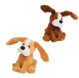 Creaciones Llopis - Jouet Peluche Chien qui Remue l'Oreille 25 cm - Poliéster - À partir de 0 mois
