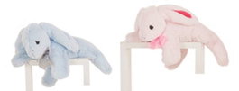 Creaciones Llopis Peluche Lapin Doux Allongé 30 cm, 3 Couleurs - Modèles Surtis