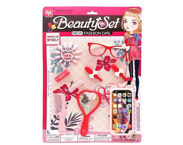Juinsa - Ensemble de beauté avec téléphone portable jouet en blister - Jeu pour enfant dès 3 ans - Langue du produit: Espagnol Juinsa - Ensemble de beauté avec téléphone portable jouet en blister - Jeu pour enfant dès 3 ans - Langue du produit: Espagnol