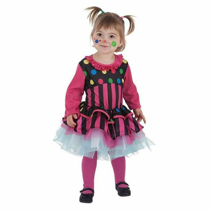BigBuy Carnival Déguisement Bébé Femme Clown Rayé - 18 Mois