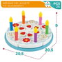 Color Baby Gâteau d'anniversaire en Bois 26 Pièces - Woomax - Jouet Éducatif 3 Ans