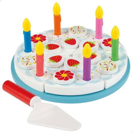 Color Baby Gâteau d'anniversaire en Bois 26 Pièces - Woomax - Jouet Éducatif 3 Ans