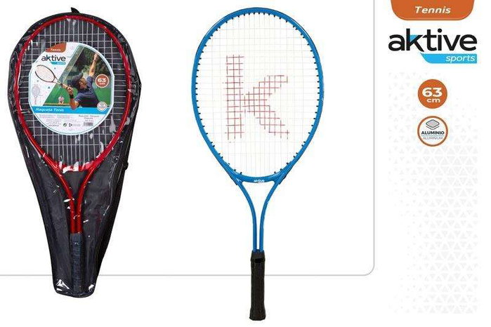 Color Baby Raquette de tennis aluminium enfant Aktive Sports 59cm - Modèles assortis (rouge, bleu)