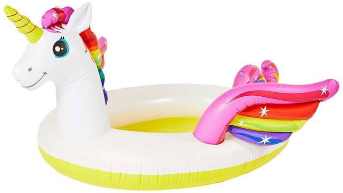 Intex Piscine Gonflable Licorne, 272 x 193 x 104 cm, Pour Enfants à Partir de 2 Ans