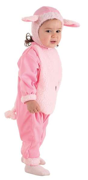 Creaciones Llopis - Déguisement Bébé Cochon Mignon Taille 0-6 Mois - Pour Nouveau-né à 12 Mois - Combinaison à Capuche en Laine et Fourrure