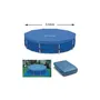 Intex Bâche de protection 28031 pour piscine ronde - Diamètre 3,66 m, Rabat 25 cm - PVC Bleu - Protection contre feuilles et débris