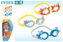 Intex Fun Goggles - Lunettes de natation enfant avec motifs amusants, pour 3 à 8 ans, modèles assortis, en plastique