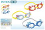 Intex Fun Goggles - Lunettes de natation enfant avec motifs amusants, pour 3 à 8 ans, modèles assortis, en plastique