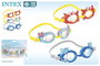 Intex Fun Goggles - Lunettes de natation enfant avec motifs amusants, pour 3 à 8 ans, modèles assortis, en plastique