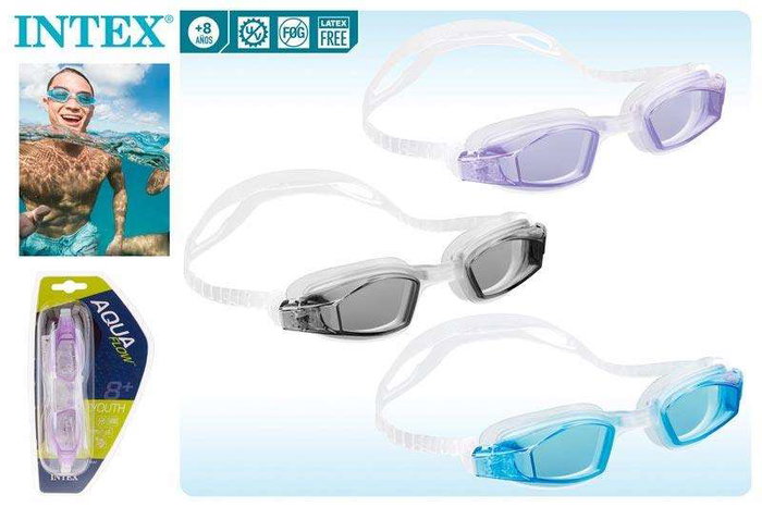 Intex Lunettes de natation Free Style Sport Goggles pour enfants (dès 8 ans) - Modèles assortis - Réf. Lente natación juvenil