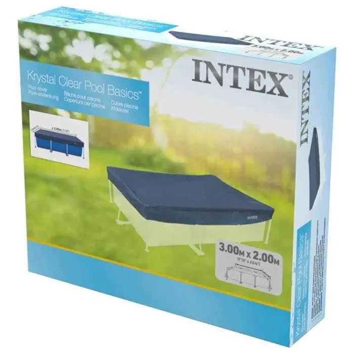 Intex 28038 - Bâche de protection rectangulaire pour piscine tubulaire, 3 m x 2 m Intex 28038 - Bâche de protection rectangulaire pour piscine tubulaire, 3 m x 2 m