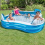 Intex - Piscine gonflable rectangulaire avec 4 sièges, capacité 990 litres, dimensions 229 x 229 x 66 cm, PVC