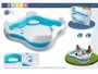 Intex - Piscine gonflable rectangulaire avec 4 sièges, capacité 990 litres, dimensions 229 x 229 x 66 cm, PVC