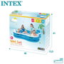 Intex - Piscine gonflable rectangulaire avec 4 sièges, capacité 990 litres, dimensions 229 x 229 x 66 cm, PVC
