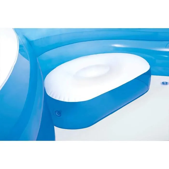 Intex 56475 Piscine familiale octogonale bleue avec sièges et appuie-tête 229 x 229 x 66 cm