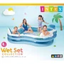 Intex 56475 Piscine familiale octogonale bleue avec sièges et appuie-tête 229 x 229 x 66 cm