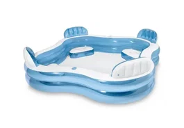 Intex 56475 Piscine familiale octogonale bleue avec sièges et appuie-tête 229 x 229 x 66 cm