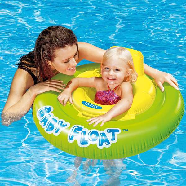 Intex Bouée de bain bébé ronde, 76 cm, pour 6 mois à 2 ans, PVC