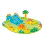 Intex Aire de jeux gonflable Petit Dino 191 x 152 x 58 cm 143 Litres pour enfant 2 ans+ avec toboggan, fontaine et dino gonflable