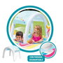 Intex - Piscine gonflable Licorne avec douche et toit, capacité 130 litres, pour enfants à partir de 2 ans, dimensions 254 x 132 x 109 cm, en PVC, forme ronde