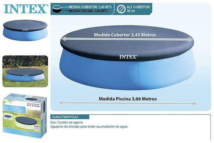 Intex Bâche de protection ronde de 3,66 m pour piscine Intex Bâche de protection ronde de 3,66 m pour piscine
