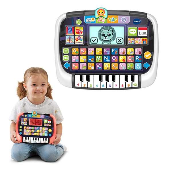 VTech - Tablette éducative pour enfant avec piano - 8 activités et 4 modes de jeu - Recommandé 2 à 5 ans - 18,6x23,6x3 cm