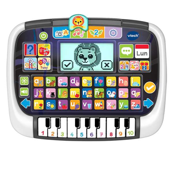 VTech - Tablette éducative pour enfant avec piano - 8 activités et 4 modes de jeu - Recommandé 2 à 5 ans - 18,6x23,6x3 cm