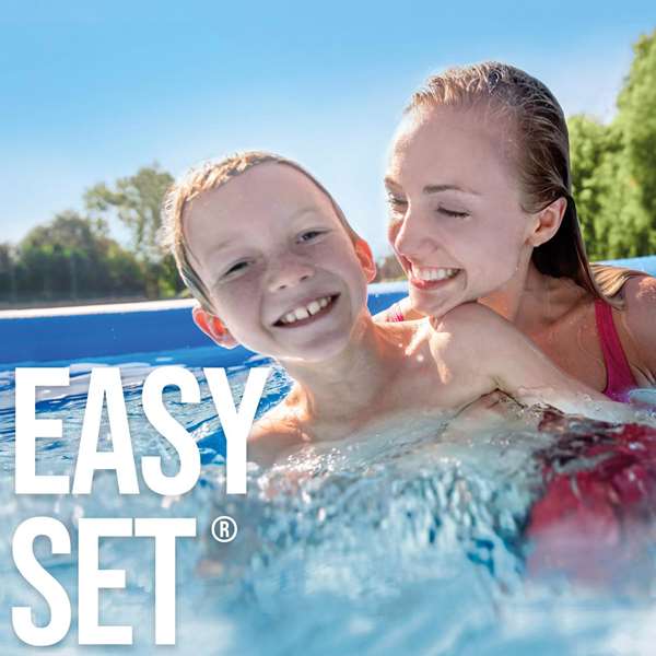 Intex - Piscine gonflable ronde Easy Set avec filtre pompe, capacité 1942 litres, 244 x 61 cm