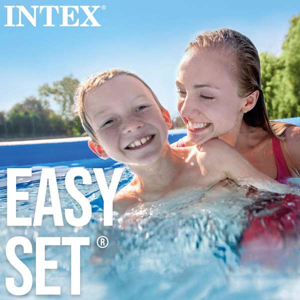 Intex - Piscine gonflable ronde Easy Set avec filtre pompe, capacité 1942 litres, 244 x 61 cm