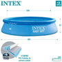 Intex Piscine gonflable ronde Easy Set, 305 cm de diamètre x 61 cm de hauteur, capacité 3077 litres, PVC, pour enfants à partir de 6 ans