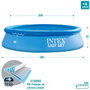 Intex Piscine gonflable ronde Easy Set, 305 cm de diamètre x 61 cm de hauteur, capacité 3077 litres, PVC, pour enfants à partir de 6 ans