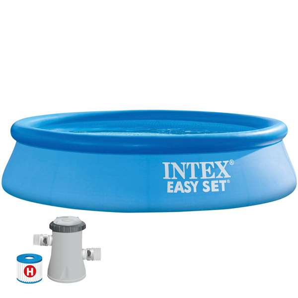 Intex - Piscine gonflable ronde Easy Set avec filtre-pompe, capacité 3077 litres, 305 x 61 cm - PVC