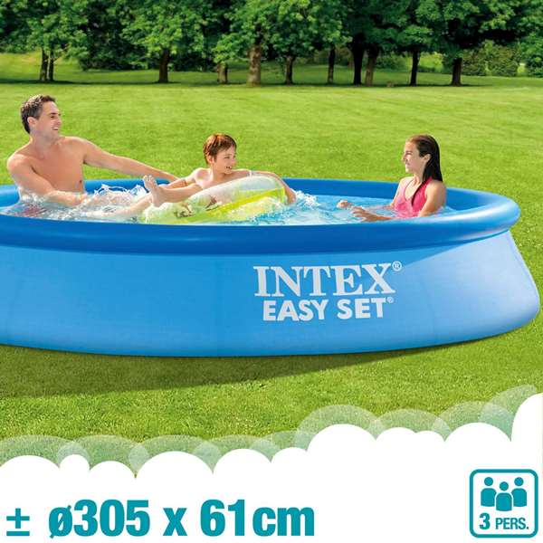 Intex - Piscine gonflable ronde Easy Set avec filtre-pompe, capacité 3077 litres, 305 x 61 cm - PVC