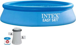 Intex - Piscine gonflable ronde Easy Set avec filtre-pompe, capacité 3077 litres, 305 x 61 cm - PVC