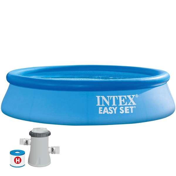 Intex - Piscine gonflable ronde Easy Set avec filtre-pompe, capacité 3077 litres, 305 x 61 cm - PVC