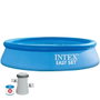 Intex - Piscine gonflable ronde Easy Set avec filtre-pompe, capacité 3077 litres, 305 x 61 cm - PVC