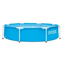 Intex 28205NP - Piscine hors sol tubulaire Metal Frame, ronde, diamètre 244 cm, hauteur 51 cm, couleur bleue