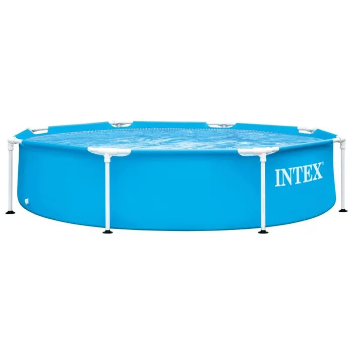 Intex 28205NP - Piscine hors sol tubulaire Metal Frame, ronde, diamètre 244 cm, hauteur 51 cm, couleur bleue
